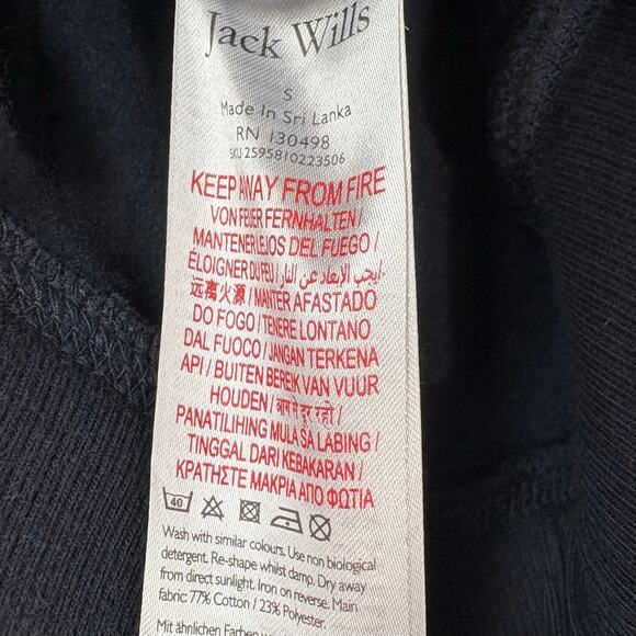 Jack Wills Mens Logo Joggers Navy Blue Fleece Elastic Waist Drawstring Small - Picture 7 of 14